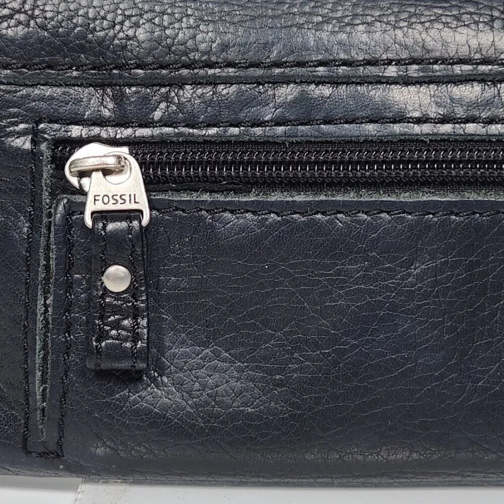 Fossil Long Live Vintage Black Leather Wallet